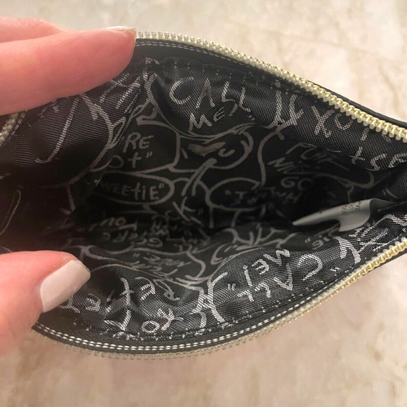 Betsey Johnson Pink and Black Heart Clutch - Picture 5 of 5